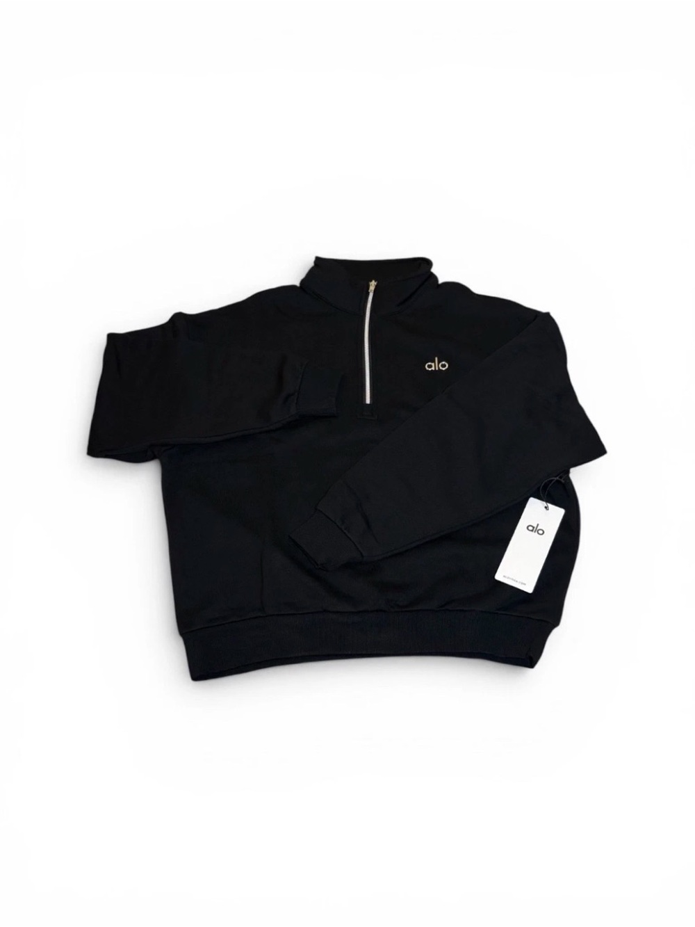 ALO Yoga Men's Black Half-Zip Pullover with Zipper Sizes XS-XL Ships same day